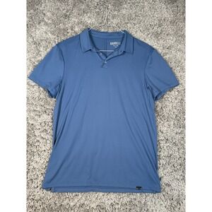 Barbell Apparel Men's Blue Short Sleeve Performance Polo Short Size‎ M Stretch
